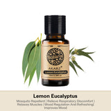 AKARZ Pure Lemon Eucalyptus Essential Oil - Therapeutic Grade Uplifting Leaf Essence