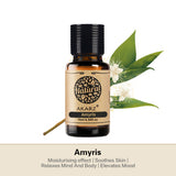 AKARZ Pure Amyris Essential Oil - Therapeutic Grade Grounding Wood Essence