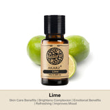 AKARZ Pure Lime Essential Oil - Therapeutic Grade Zesty Citrus Essence