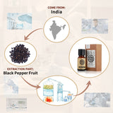 AKARZ Pure Black Pepper Essential Oil - Therapeutic Grade Warming Piper Nigrum Essence