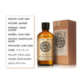 AKARZ Pure Clary Sage Essential Oil - Therapeutic Grade Balancing Salvia Sclarea Essence