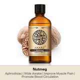 AKARZ Pure Nutmeg Essential Oil - Therapeutic Grade Warming Spice Essence