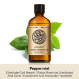 AKARZ Pure Peppermint Essential Oil - Therapeutic Grade Refreshing Mentha Piperita Essence