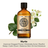 AKARZ Pure Myrtle Essential Oil - Therapeutic Grade Revitalizing Myrtus Essence