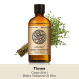 AKARZ Pure Thyme Essential Oil - Therapeutic Grade Purifying Herbaceous Essence