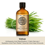 AKARZ Pure Vetiver Essential Oil - Therapeutic Grade Deep Grounding Essence