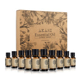 AKARZ Pure Essential Oils Gift Set - Flower Series 10 Pack x 10ml Therapeutic Grade Kit
