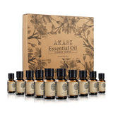 AKARZ Flower Serie 10 Jasmine,Rose,Geranium,Lily,Rosemary,Lotus,Chamomile,Honeysuckle,Helichrysum,Cherry Blossom Essential Oil 10ml*10