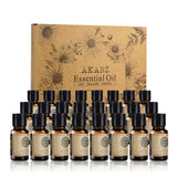 AKARZ Pure Essential Oils Gift Set - 24 Pack x 10ml Therapeutic Grade Aromatherapy Kit