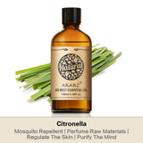 AKARZ Pure Citronella Essential Oil - Therapeutic Grade Refreshing Cymbopogon Essence