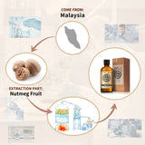 AKARZ Pure Nutmeg Essential Oil - Therapeutic Grade Warming Spice Essence