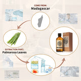 AKARZ Pure Palmarosa Essential Oil - Therapeutic Grade Balancing Floral Grass Essence